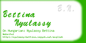 bettina nyulassy business card